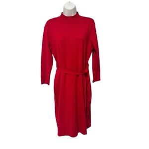 calvin klein red sweater dress calvin klein red sweater dress, gold zipper, tight